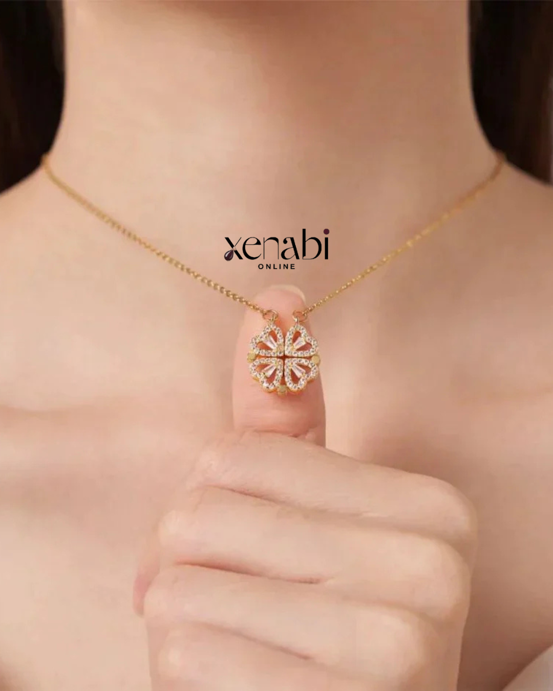 Collar Trébol de Corazones